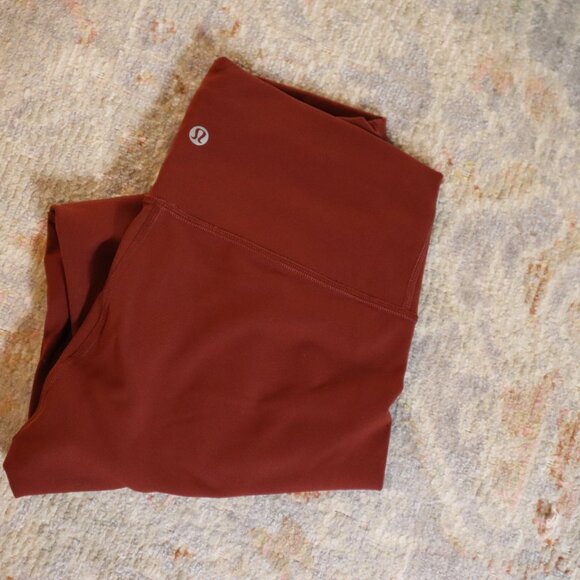 Lululemon Wunderunder Burgendy/Rust Legging- Size 8 - Picture 6 of 6